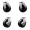 Service Caster 5 Inch Glass Filled Nylon Swivel Caster Set with Roller Bearings 2 Brakes SCC SCC-20S520-GFNR-2-TLB-2 - alternate 1